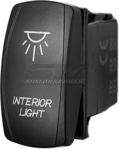 stvmotorsports ليزر Red Rocker Switch Interior Lights 20A 12V ON/OFF LED in Kuwait