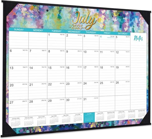 2025-2026 Desk Calendar - Large Desk Calendar 2025-2026, 22" x 17", Jul.2025 - Dec.2026, 18 Months Planning, Large Ruled Blocks, Tear Off Design, 2 Corner Protectors & 2 Hanging Hooks in Kuwait