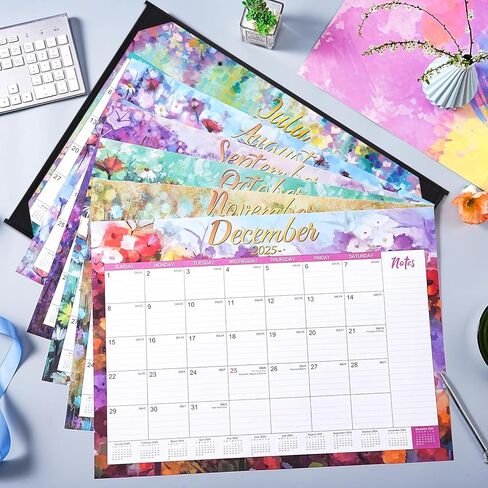 2025-2026 Desk Calendar - Large Desk Calendar 2025-2026, 22" x 17", Jul.2025 - Dec.2026, 18 Months Planning, Large Ruled Blocks, Tear Off Design, 2 Corner Protectors & 2 Hanging Hooks in Kuwait