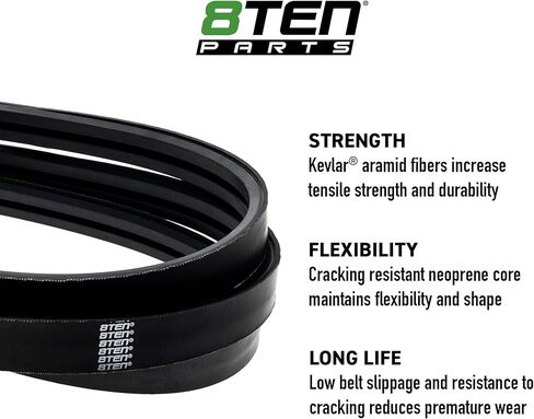8TEN Kevlar Belt for Kubota RCK60 RCK60P RCK60R K5828-34710 K5647-34710 124 1/4 x 1 1/4 in Saudi Arabia