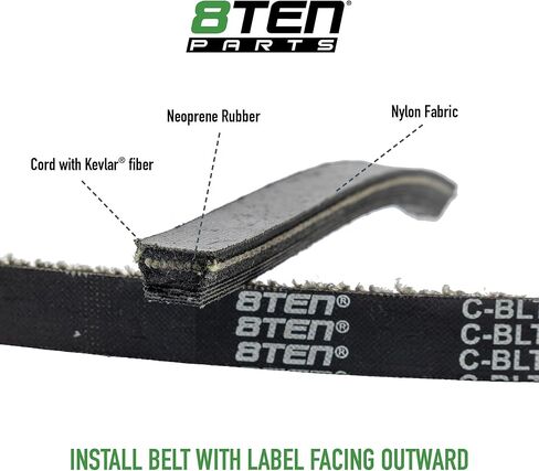8TEN Kevlar Belt for Kubota RCK60 RCK60P RCK60R K5828-34710 K5647-34710 124 1/4 x 1 1/4 in Saudi Arabia