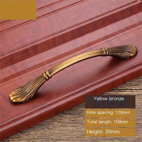 Retro Furniture Cabinet Drawer Handles Simple Kitchen Handle Design(Ancient Yellow 158mm) in Saudi Arabia