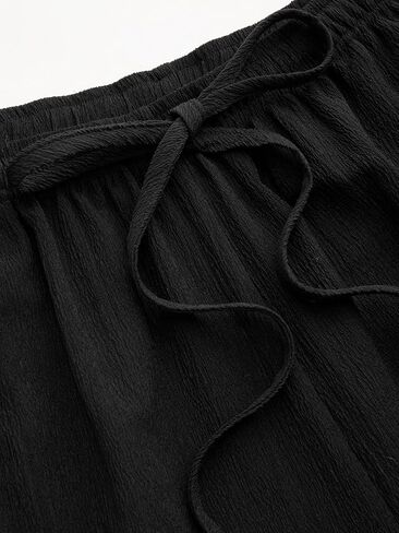 CIDER High Rise Solid Knotted Pocket Wide Leg Trousers Curve & Plus in Saudi Arabia