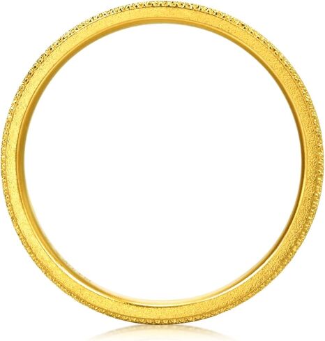 CHOW SANG SANG 999.9 24K Solid Gold Dainty Gold Beaded Ring for Men Price-by-Weight in Kuwait