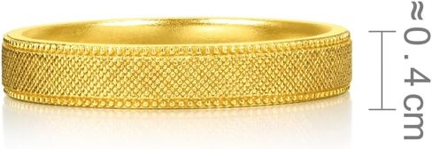 CHOW SANG SANG 999.9 24K Solid Gold Dainty Gold Beaded Ring for Men Price-by-Weight in Kuwait