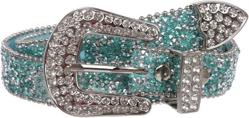 Kids 1 1/8" (28 mm) Western Cowgirl Rhinestone Sparkling Mesh Belt in Saudi Arabia