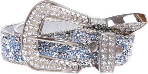 Kids 1 1/8" (28 mm) Western Cowgirl Rhinestone Sparkling Mesh Belt in Saudi Arabia
