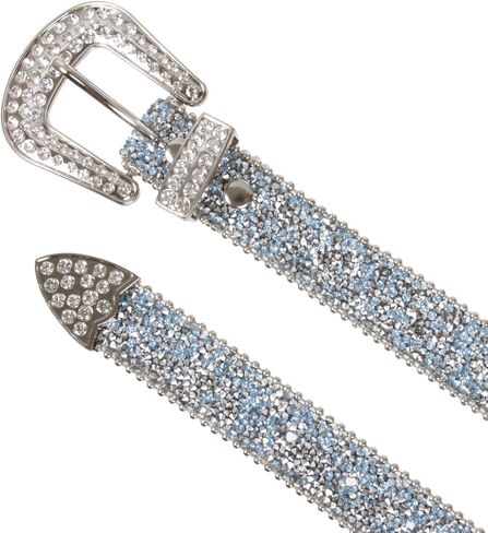 Kids 1 1/8" (28 mm) Western Cowgirl Rhinestone Sparkling Mesh Belt in Saudi Arabia