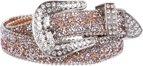 Kids 1 1/8" (28 mm) Western Cowgirl Rhinestone Sparkling Mesh Belt in Saudi Arabia