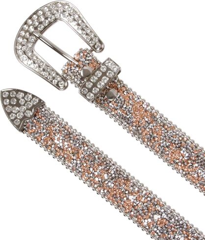 Kids 1 1/8" (28 mm) Western Cowgirl Rhinestone Sparkling Mesh Belt in Saudi Arabia