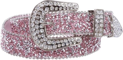 Kids 1 1/8" (28 mm) Western Cowgirl Rhinestone Sparkling Mesh Belt in Saudi Arabia