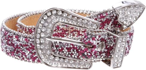 Kids 1 1/8" (28 mm) Western Cowgirl Rhinestone Sparkling Mesh Belt in Saudi Arabia