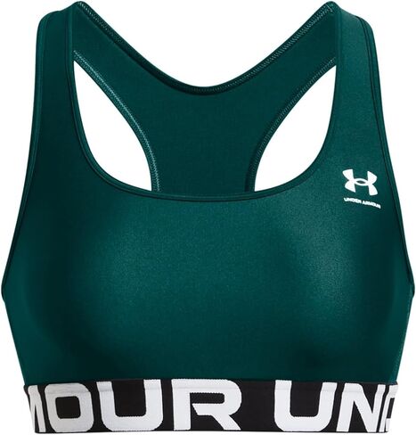حمالة صدر رياضية ماركة Under Armour HeatGear Authentics Mid Impact سيليست/أبيض 2XL (الولايات المتحدة 18) in Saudi Arabia