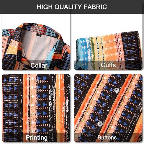 Hawaiian Shirt for Men Short Sleeve Button Down Shirt Men Casual Summer Tropical Beach Aloha Shirts Hawaii Party in Saudi Arabia
