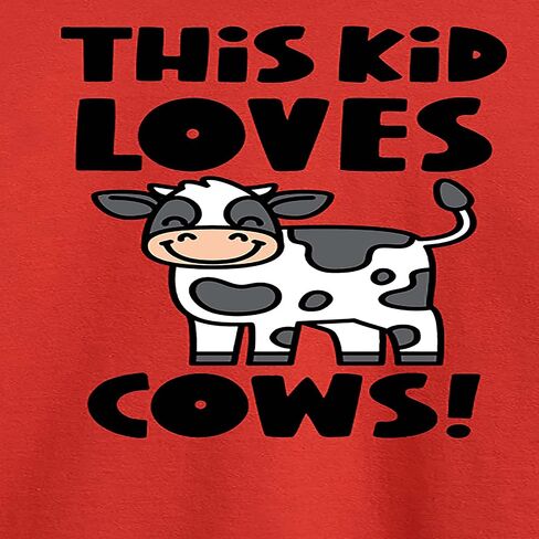 Instant Message - This Kid Loves Cows - Toddler & Youth Long Sleeve Graphic T-Shirt in Saudi Arabia