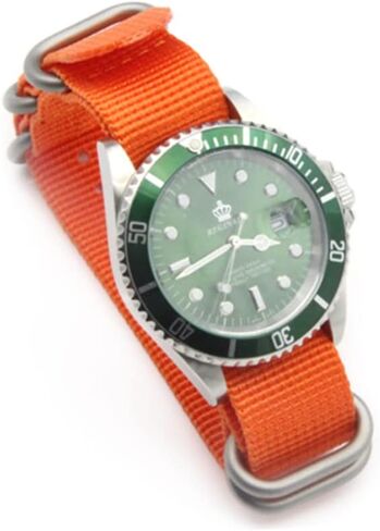 Gatuida Nylon Watch Strap Orange Wristband for Litness Outdoor Antives Roval Ordor Resport Easy To Plack Band For Watches in Saudi Arabia