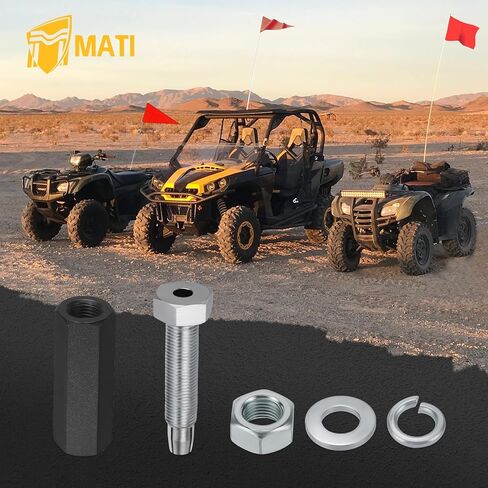 M MATI QUICK FLAGER POLLER BOLDER Black Hold 1/4 '' 'Flag Poles لـ UTV طوال العام لـ ATV طوال العام للدراجات النارية طوال العام لسنة الدراجة الترابية in Saudi Arabia