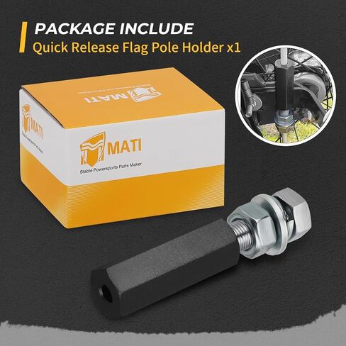 M MATI QUICK FLAGER POLLER BOLDER Black Hold 1/4 '' 'Flag Poles لـ UTV طوال العام لـ ATV طوال العام للدراجات النارية طوال العام لسنة الدراجة الترابية in Saudi Arabia