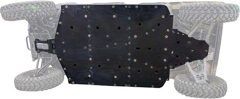 SuperATV 1/2" Thick UHMW Skid Plate for 2021+Polaris Ranger XP 1000 Crew (See Fitment) | Fully Protect Your Machine's Undercarriage | Full Front-to-Back Protection | Made in the USA in Kuwait