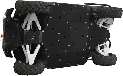 SuperATV 1/2" Thick UHMW Skid Plate for 2021+Polaris Ranger XP 1000 Crew (See Fitment) | Fully Protect Your Machine's Undercarriage | Full Front-to-Back Protection | Made in the USA in Kuwait