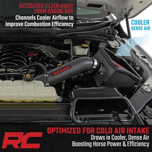 Rough Country Cold Air Intake for Ford F-150 (2021-2025) V8/5.0L - Increases Horsepower, Towing Power & Acceleration in Saudi Arabia