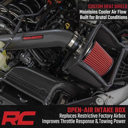 Rough Country Cold Air Intake for Ford F-150 (2021-2025) V8/5.0L - Increases Horsepower, Towing Power & Acceleration in Saudi Arabia