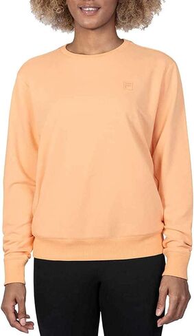 Fila Womens Midweight French Terry Crewneck Long Sleeve Sweatshirt (XX-Large, Crystal Blue) in Kuwait