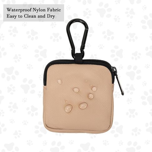 COOWONE Waterproof Dog Treat Pouch, Dog Training Treat Pouch Built in Poop Bag Dispenser Adjustable Shoulder Bag (Pink Small Pouch) in Kuwait