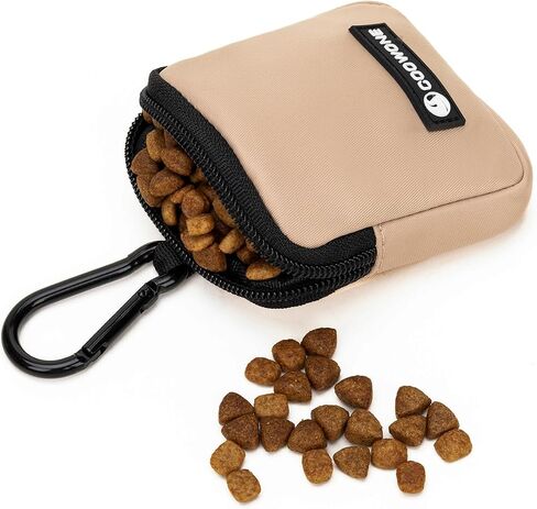 COOWONE Waterproof Dog Treat Pouch, Dog Training Treat Pouch Built in Poop Bag Dispenser Adjustable Shoulder Bag (Pink Small Pouch) in Kuwait