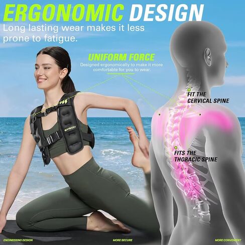 Weighted Vest for Women Men BeatBoost 20 lb Weight Vest with Ironsand for Walking Strength Training Running Workout in Kuwait