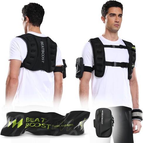 Weighted Vest for Women Men BeatBoost 20 lb Weight Vest with Ironsand for Walking Strength Training Running Workout in Kuwait