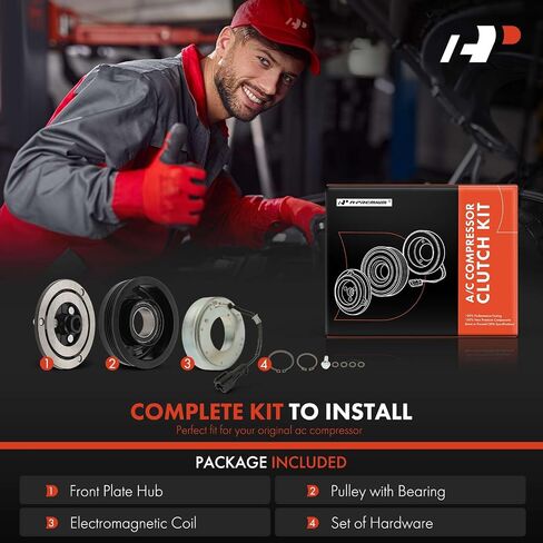 A-Premium Air Conditioner AC Compressor Clutch Kit Compatible with Subaru Forester 2008-2013 2.5L, Forester 2014, Impreza 2008-2014 2.5L, WRX 2015, WRX STI 2015 in Saudi Arabia