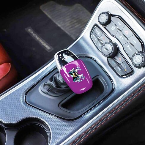 for Dodge Challenger Charger Durango Accessories 2015-2024 - Gear Shift Knob Trim Cover- ABS Plastic with Unique Scat Style Surface, Perfect for Decoration - Jet Black in Saudi Arabia