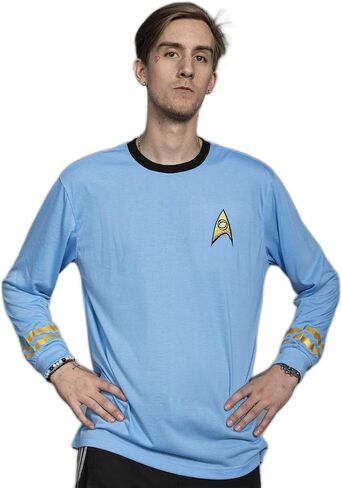 Star Trek Long Sleeve Halloween Costume T-shirt Spock Captain Kirk Engineering Cosplay in Saudi Arabia