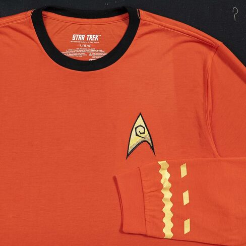 Star Trek Long Sleeve Halloween Costume T-Shirt Captain Kirk Engineering Cosplay in Kuwait