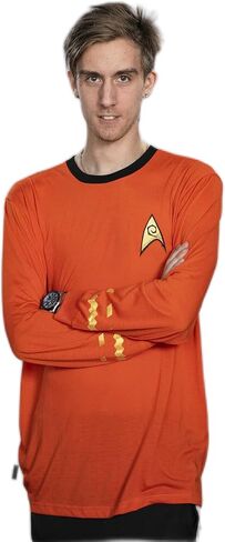 Star Trek Long Sleeve Halloween Costume T-Shirt Captain Kirk Engineering Cosplay in Kuwait