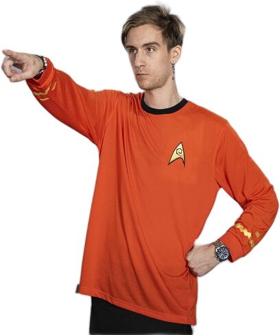 Star Trek Long Sleeve Halloween Costume T-Shirt Captain Kirk Engineering Cosplay in Kuwait