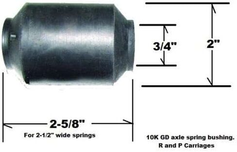 3/4 "مقطورة مطاطية زنبرك الربيع ، Dexter 10K GD 2-1/2" Wide 2 "OD 014-112-00 in Kuwait