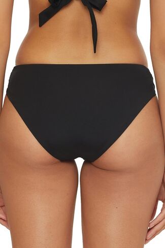 Trina Turk Womens Monaco Shirred Hipster Bottom, Cheeky Coverage, Swimwear Separates for Bikini, Black, 6 US in Saudi Arabia