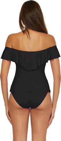 Trina Turk Womens Monaco Shirred Hipster Bottom, Cheeky Coverage, Swimwear Separates for Bikini, Black, 6 US in Saudi Arabia