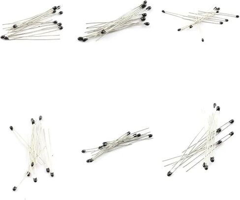 100pcs NTC Thermistor Hermal Resevertor Kit NTC-MF52AT المقاومات مجموعة 1.5K 2.2K 2.7K 3.3K 4.7K 6.8K 30K 40K 47K 100K B4250 1 ٪ in Saudi Arabia