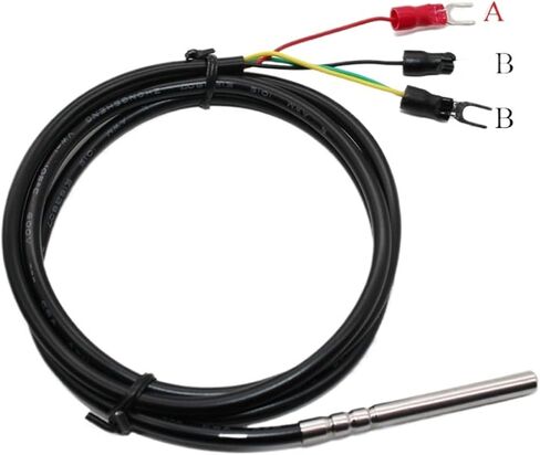 1pcs waterproof probe thermal resistance stainless steel 5 * 50mm(3 wire type 2m) in Saudi Arabia