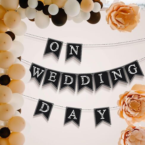 TaoBary 41 Pcs Decorative Custom Chalkboard Paper Pennant Banner Set with White Chalk Markers for Wedding Birthday Party Indoor and Outdoor Theme Events in Saudi Arabia