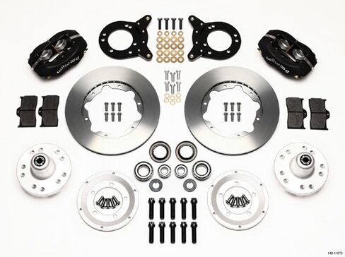 Wilwood Brake System ، سلسلة Dynalite Pro Forged ، الأمامية ، 4 مكبس الفرجار ، 11.000 في دوار حديدي عادي ، إزاحة ، الألومنيوم ، الأسود ، فورد موستانج 1970-73 ، كيت in Saudi Arabia