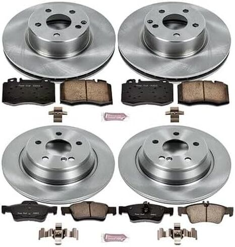Powerstop Koe6229 AutoSpecialty الأمامي والخلفي بديل فرامل فرامل فرامل ووسادات الفرامل السيراميك in Kuwait