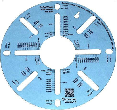 Four & Eight Stud Wheel Bolt Pattern Measuring Tool - an Easy Read Clear Plastic Measuring Gauge for Every Common Four & Eight Stud Wheel Pattern in Both Metric & Imperial in Saudi Arabia
