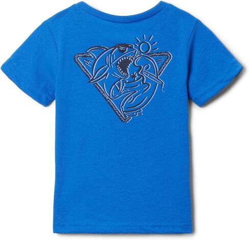 Columbia Youth Boys PFG Short Sleeve Graphic Tee, Vivid Blue/Chompy Chomp Graphic, Large in Saudi Arabia