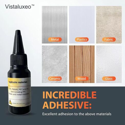 UV Glue Kit with uv Light, Liquid Plastic Welder, Glass Repair Fluid, Cures Quickly, Plastic, Glass, Metal Adhesive Repair for Home, Outdoors. (2Pack-20ML+Light) in Saudi Arabia