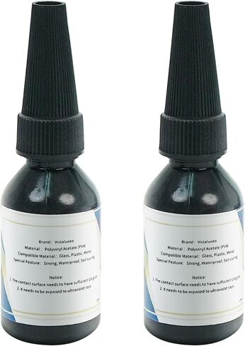 UV Glue Kit with uv Light, Liquid Plastic Welder, Glass Repair Fluid, Cures Quickly, Plastic, Glass, Metal Adhesive Repair for Home, Outdoors. (2Pack-20ML+Light) in Saudi Arabia