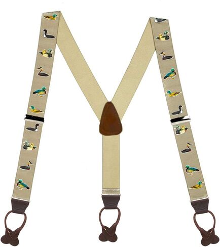 Novelty Duck Design Suspenders - 1.5-Inch Wide Elastic - Y-Back - Button - 3 Sizes in Saudi Arabia
